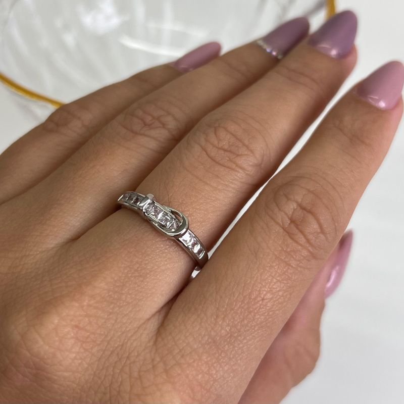 Anel Biju Fina Dourado/Ródio