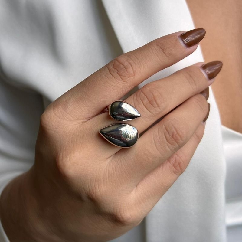 Anel Biju Fina Regulável Dourado/Ródio