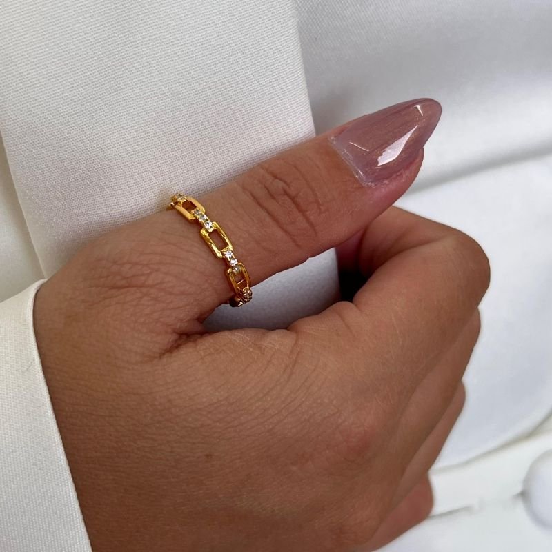 Anel Elo Banho Prata 925