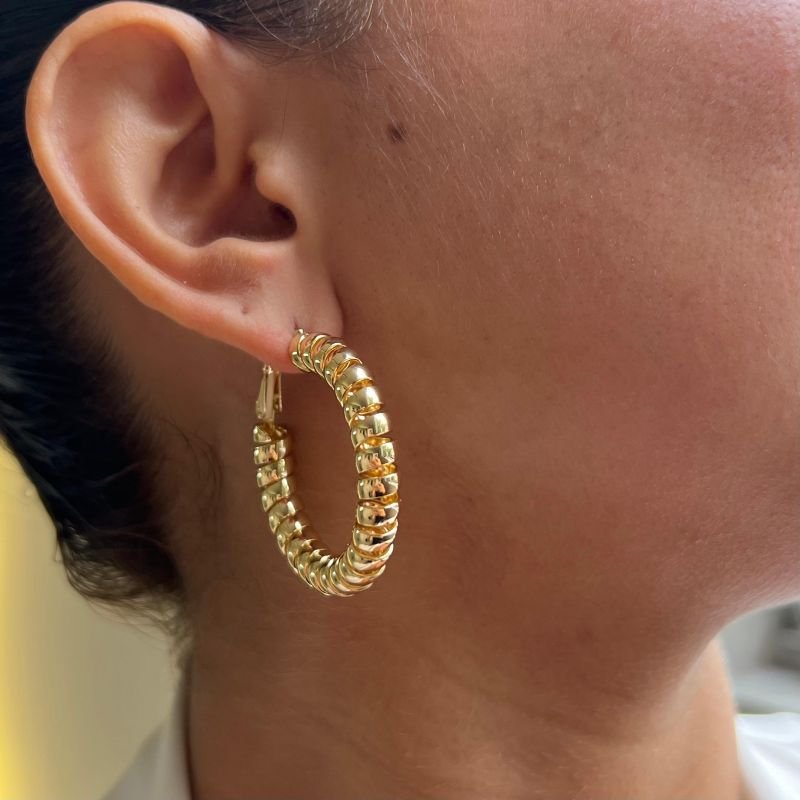 Argola Biju Fina Dourado/Ródio