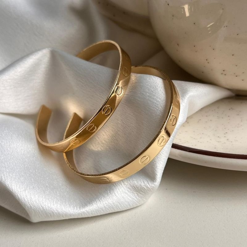 Argola Inspiração Biju Fina Dourado/Ródio