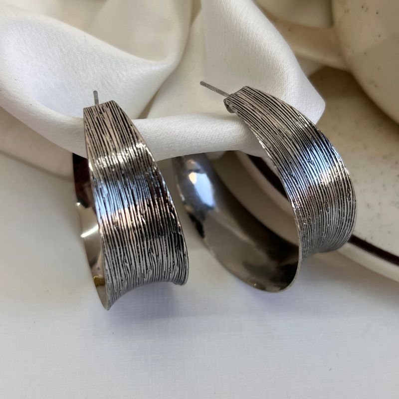 Argola Biju Fina Ouro Velho Dourado/Ródio