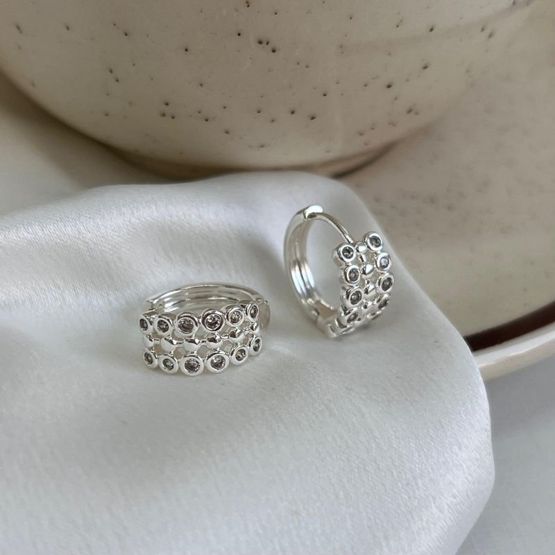 Argola Click Banho Ouro 18k/Prata 925