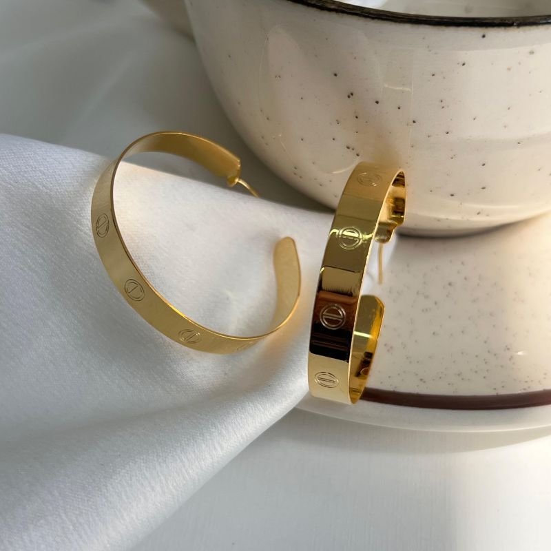 Argola Inspiração Banho Ouro 18k