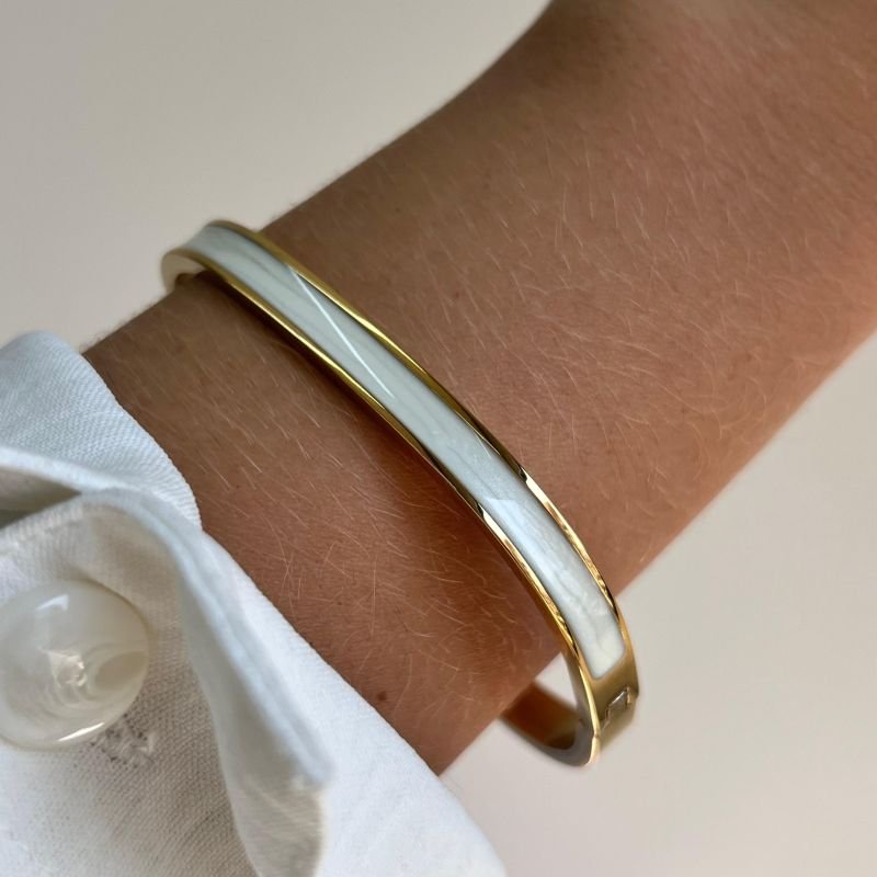 Bracelete Aço Inoxidável Dourado/Ródio