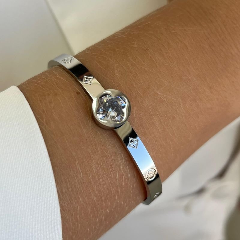 Bracelete Aço Inoxidável Dourado/Ródio