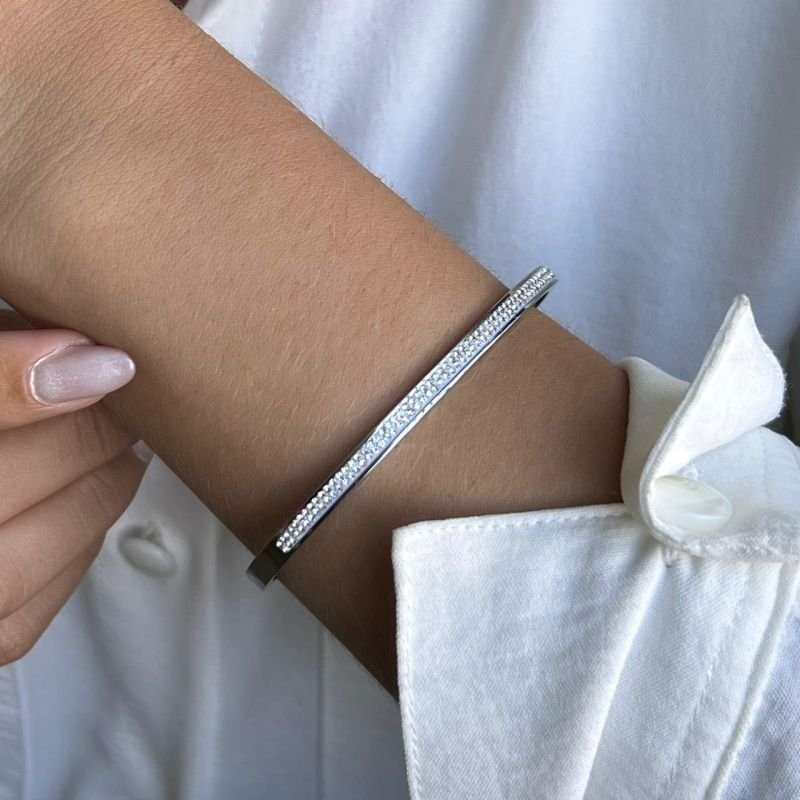 Bracelete Aço Inoxidável Dourado/Ródio