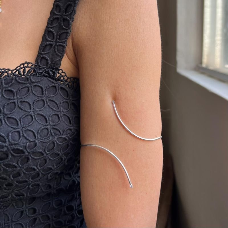 Bracelete Antebraço Aros Banho Ouro 18k/Prata 925