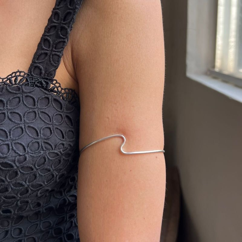 Bracelete Antebraço Aros Banho Ouro18k/Prata 925