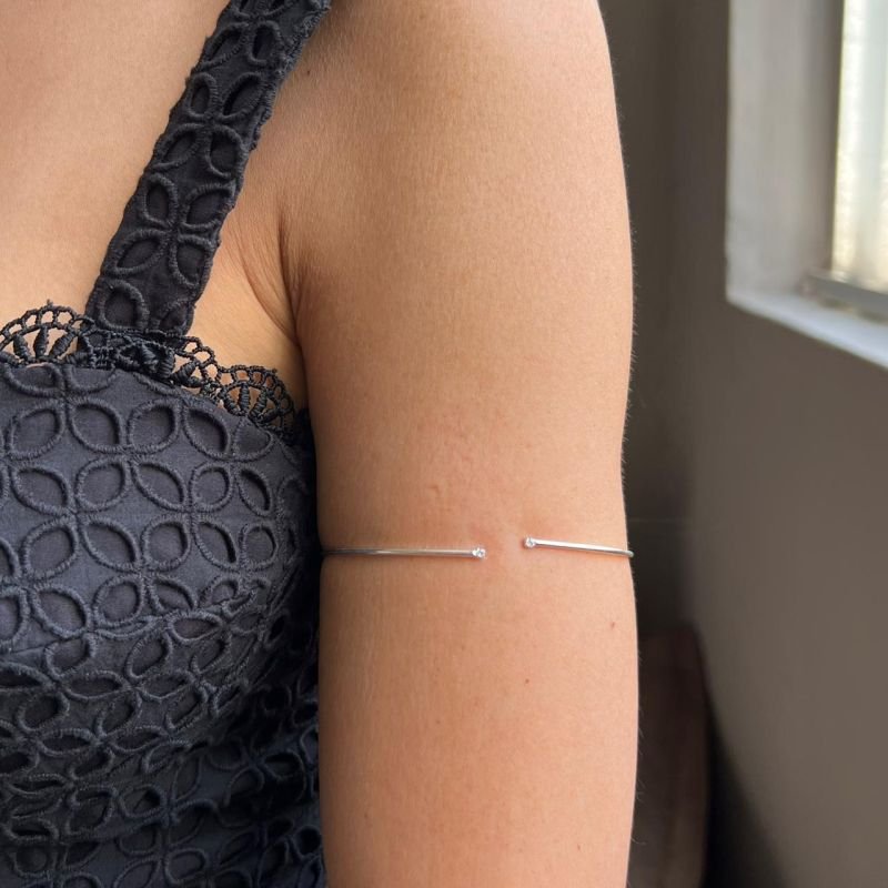 Bracelete Antebraço Aro Banho Ouro 18k/Prata 925