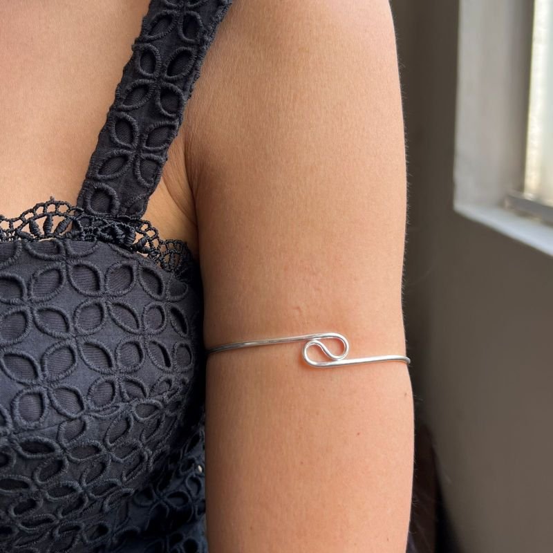 Bracelete Antebraço Aro Banho Ouro 18k/Prata 925