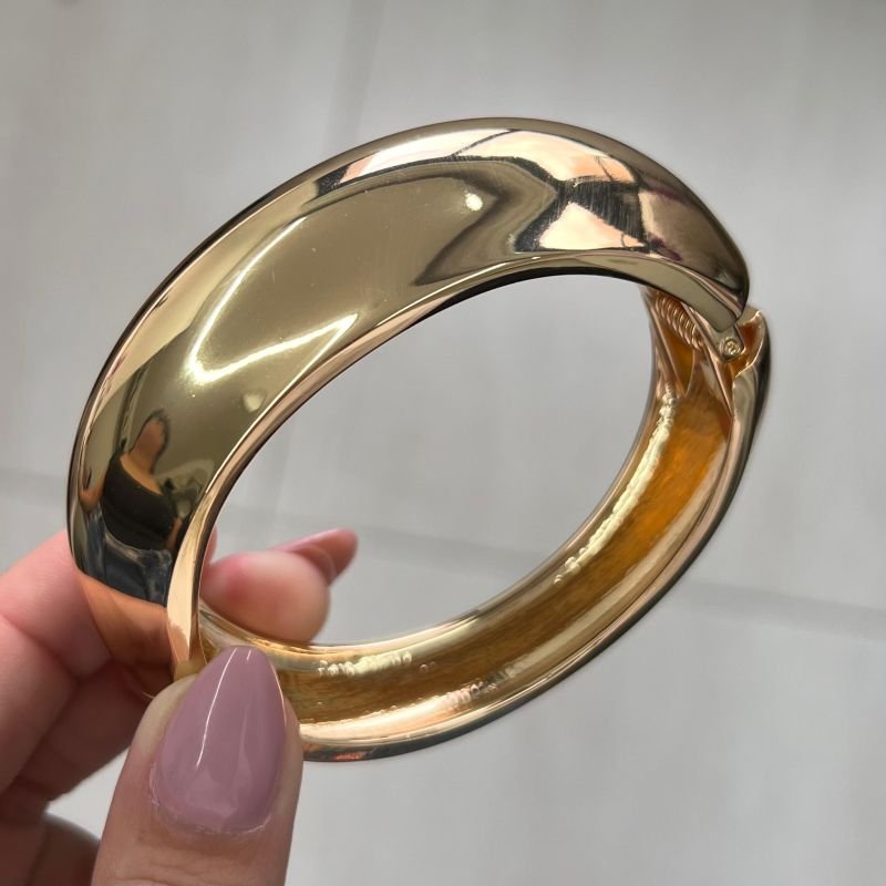Bracelete Biju Fina Dourado/Ródio