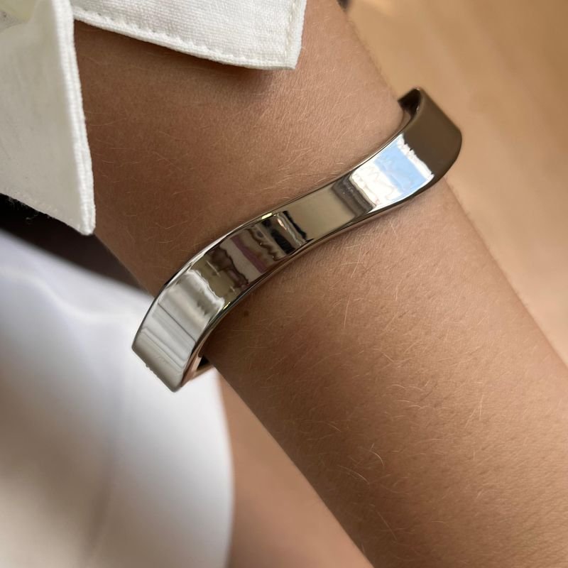 Bracelete Biju Fina Dourado/Ródio