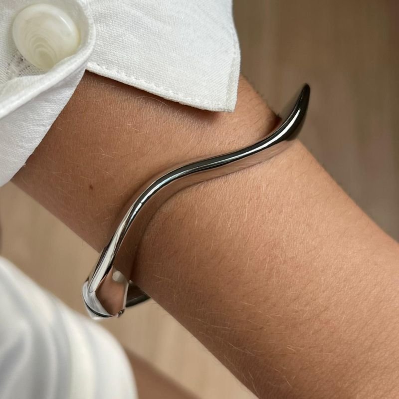 Bracelete Biju Fina Dourado/Ródio