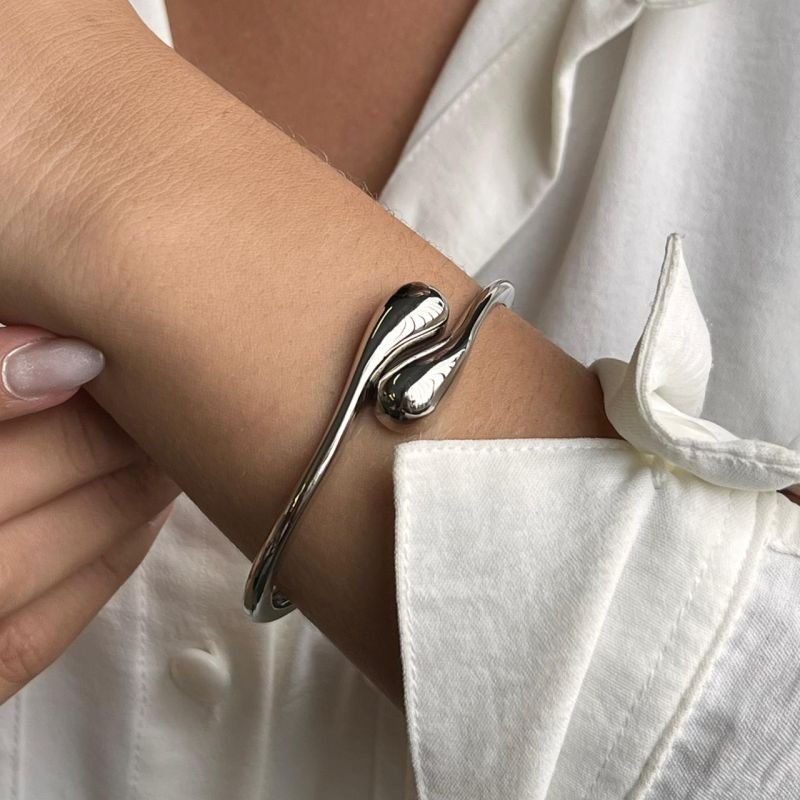 Bracelete Biju Fina Dourado/Ródio