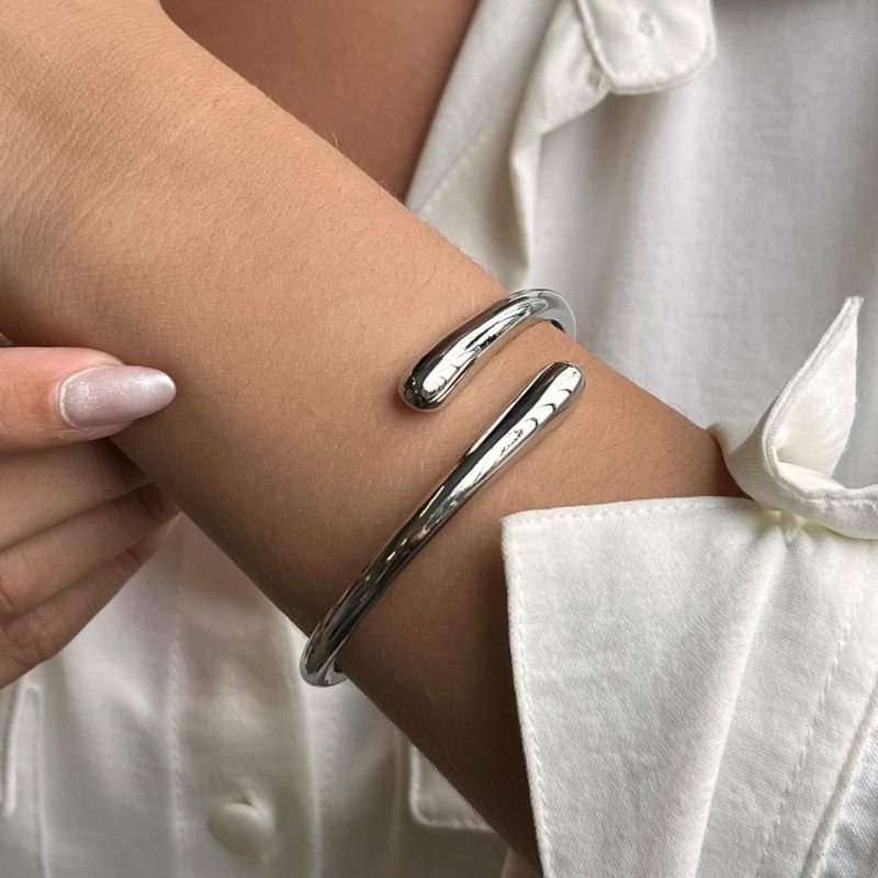 Bracelete Biju Fina Dourado/Ródio