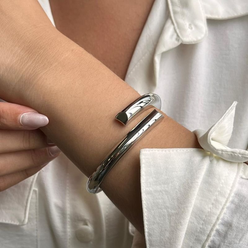 Bracelete Biju Fina Dourado/Ródio