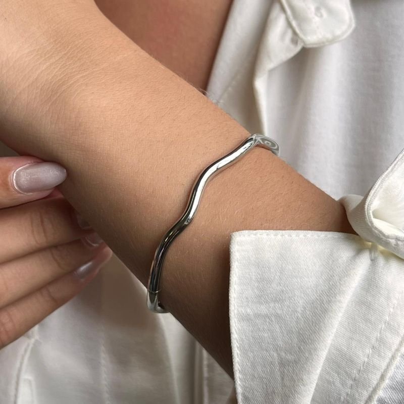 Bracelete Biju Fina Dourado/Ródio
