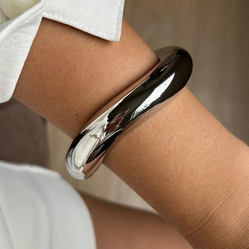Bracelete Biju Fina Dourado/Ródio