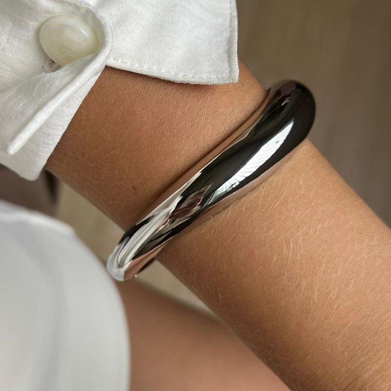 Bracelete Biju Fina Dourado/Ródio