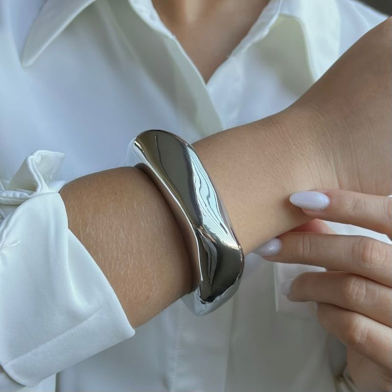 Bracelete Biju Fina Dourado/Ródio