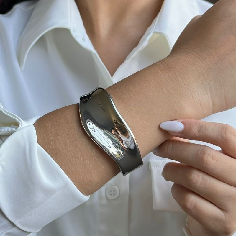 Bracelete Biju Fina Dourado/Ródio