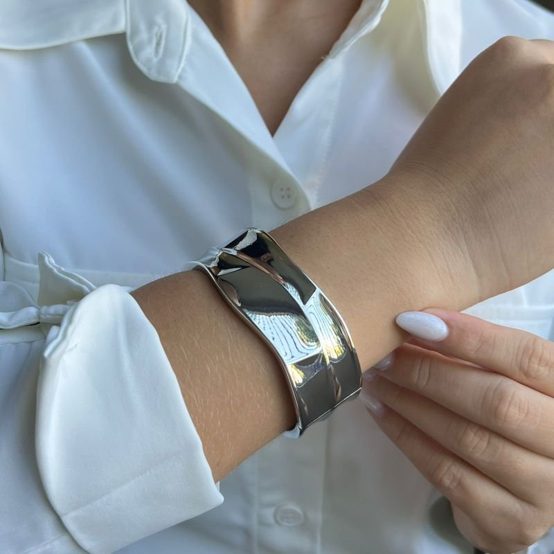 Bracelete Biju Fina Dourado/Ródio