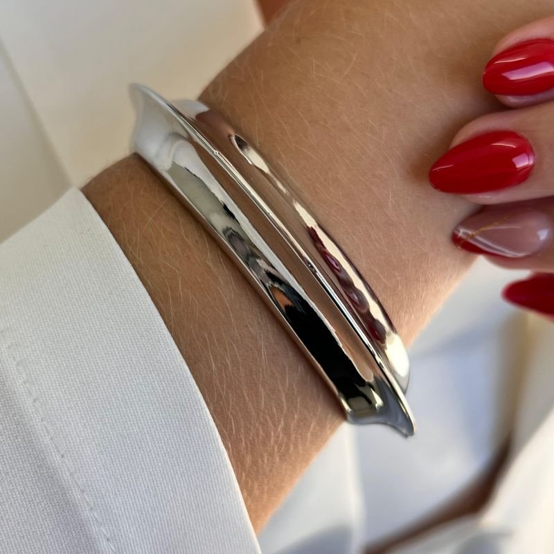 Bracelete Biju Fina Dourado/Ródio