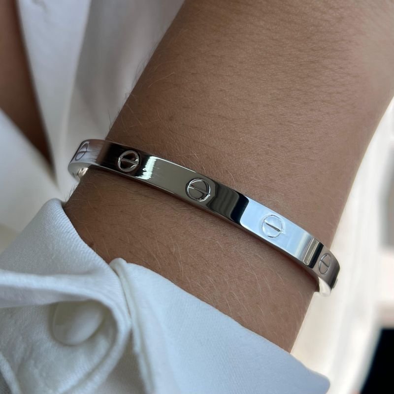 Bracelete Aço Inoxidável Dourado/Ródio