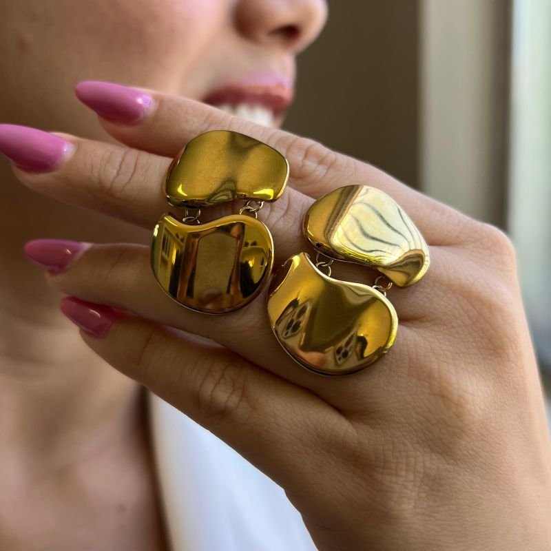 Brinco Aço Inoxidável Dourado