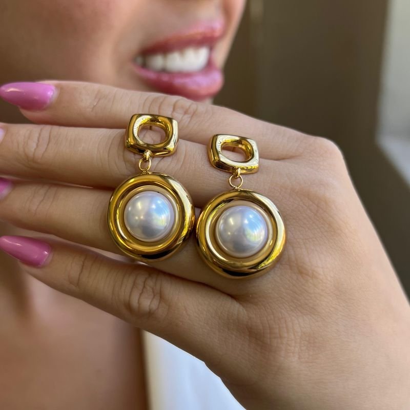 Brinco Aço Inoxidável Dourado