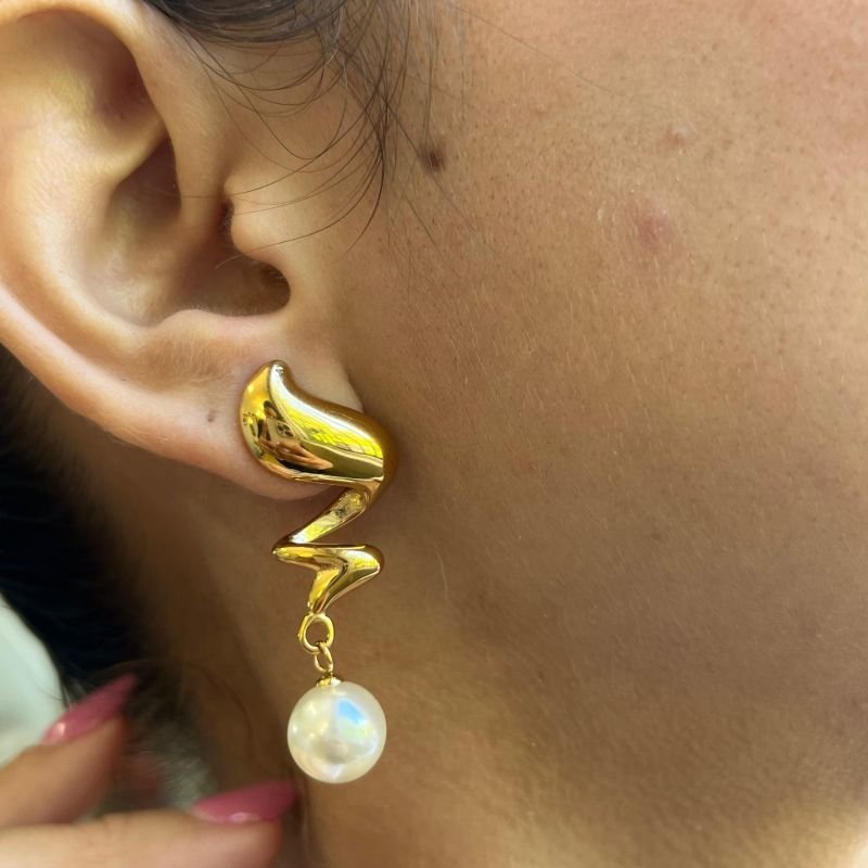 Brinco Aço Inoxidável Dourado