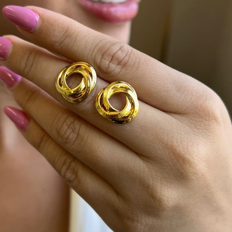 Brinco Aço Inoxidável Dourado