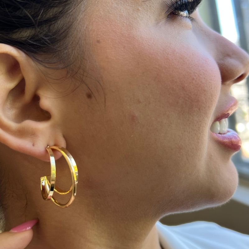 Brinco Aço Inoxidável Dourado