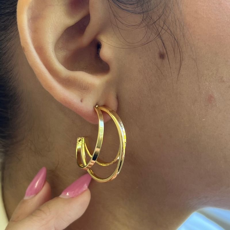 Brinco Aço Inoxidável Dourado