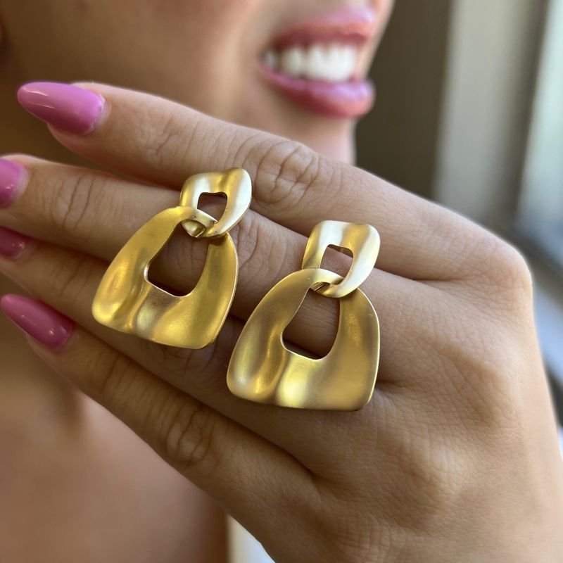 Brinco Aço Inoxidável Dourado