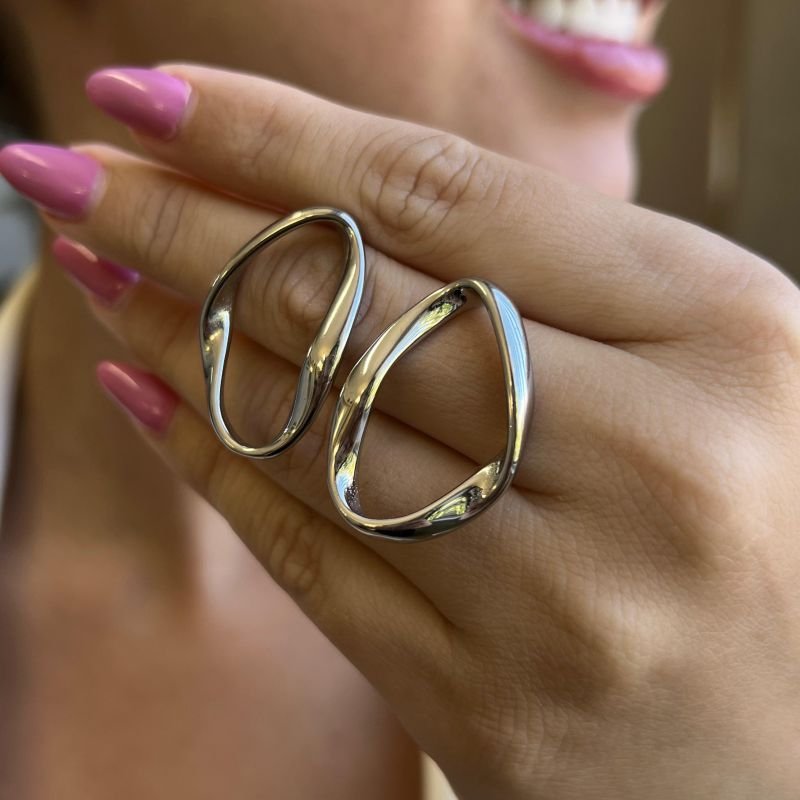 Brinco Aço Inoxidável Dourado/Ródio