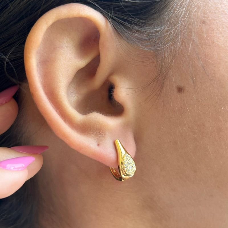 Brinco Argola Banho Ouro 18k