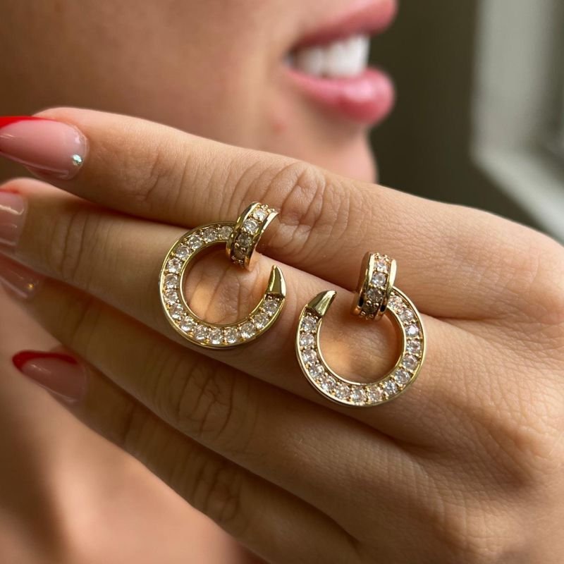 Brinco Argola Banho Ouro 18k