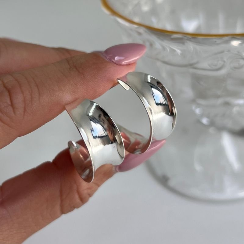 Brinco Argola Banho Ouro 18k/Prata 925