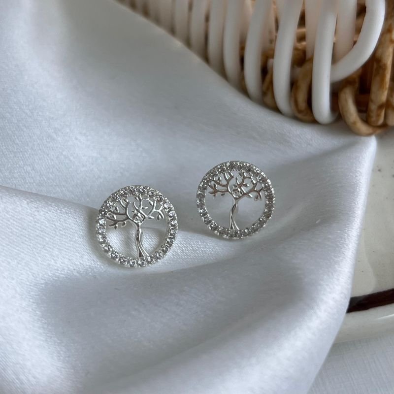 Brinco Arvore da Vida Banho Ouro 18k/Prata 925