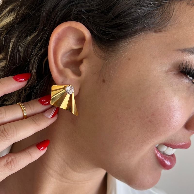 Brinco Banho Ouro 18k