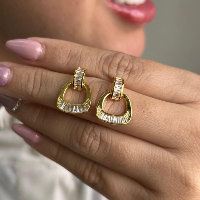 Brinco Banho Ouro 18k/Prata 925