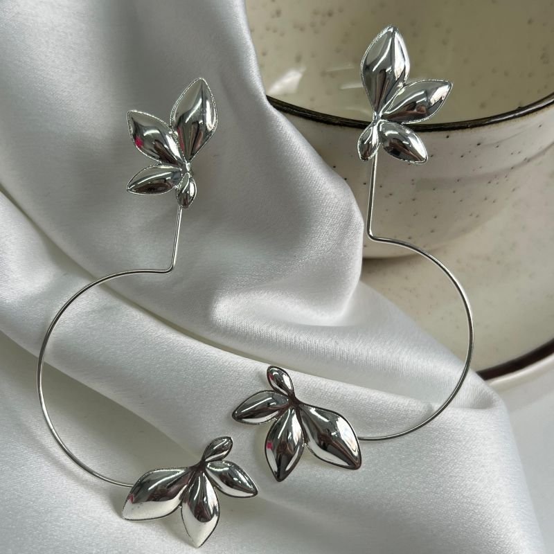 Brinco Grande Banho Ouro 18k/Prata 925