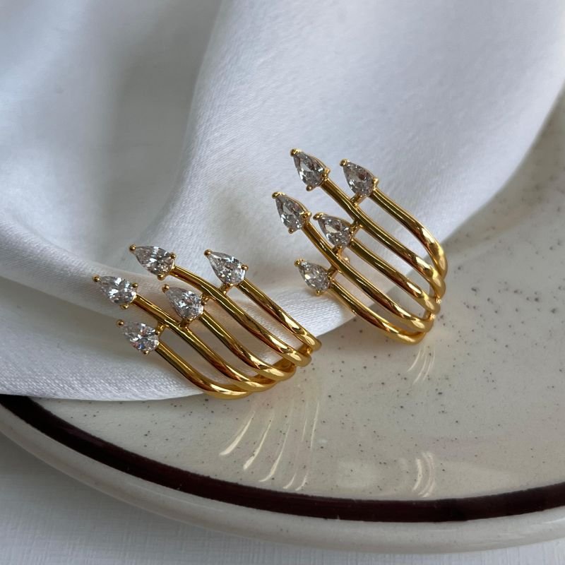 Brinco Banho Ouro 18k/Prata 925