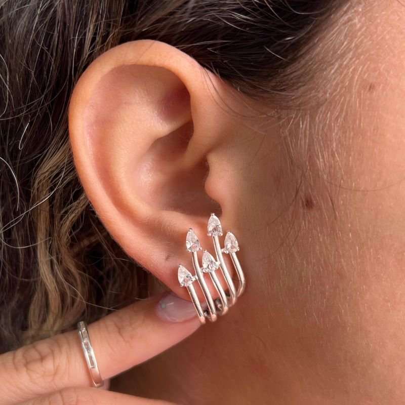 Brinco Banho Ouro 18k/Prata 925