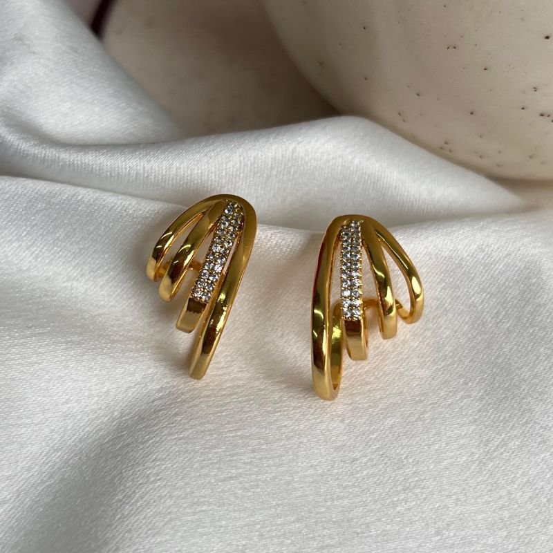 Brinco Banho Ouro 18k/Prata 925