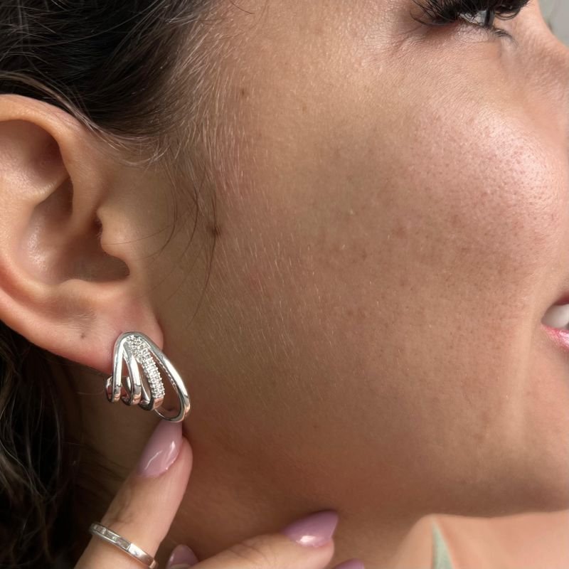 Brinco Banho Ouro 18k/Prata 925