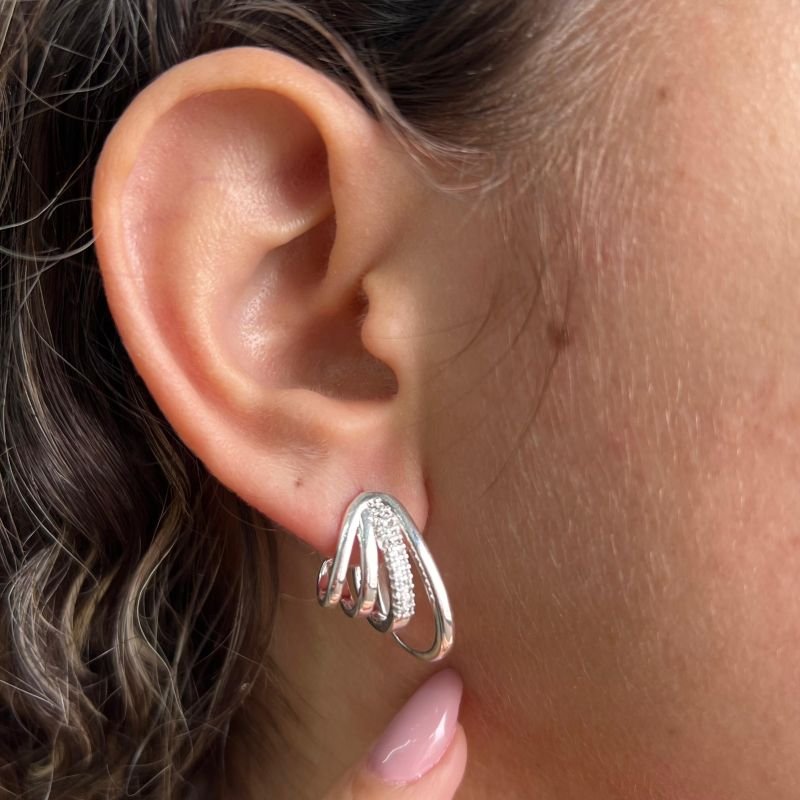 Brinco Banho Ouro 18k/Prata 925