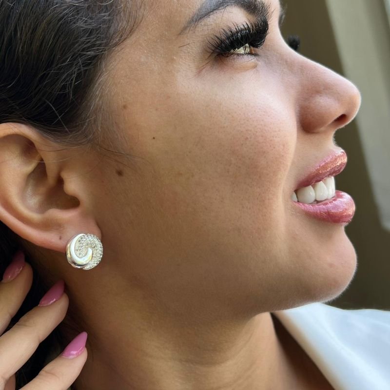 Brinco Banho Ouro 18k/Prata 925